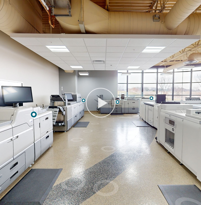 a screenshot of the Customer Experience Center virtual tour interface